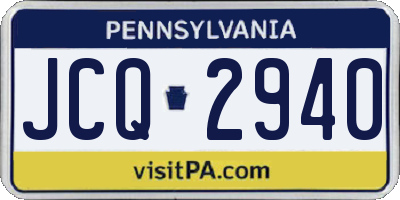 PA license plate JCQ2940