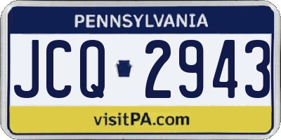 PA license plate JCQ2943