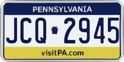 PA license plate JCQ2945