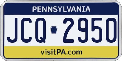 PA license plate JCQ2950