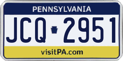 PA license plate JCQ2951