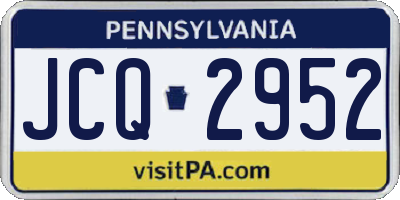 PA license plate JCQ2952