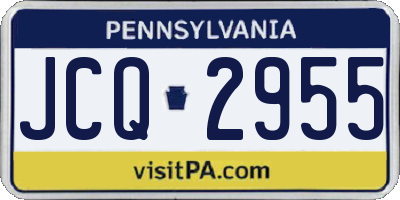PA license plate JCQ2955