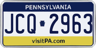 PA license plate JCQ2963