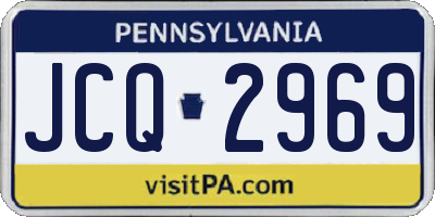 PA license plate JCQ2969