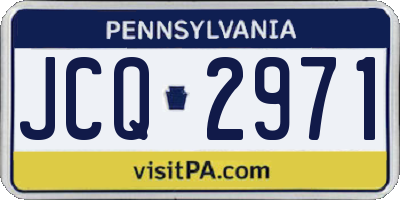 PA license plate JCQ2971