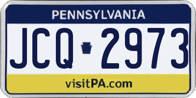 PA license plate JCQ2973