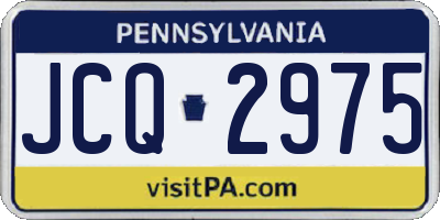 PA license plate JCQ2975