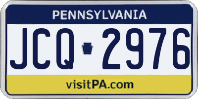 PA license plate JCQ2976