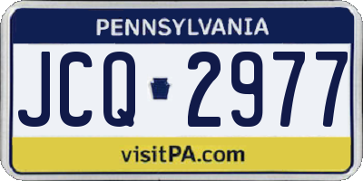 PA license plate JCQ2977