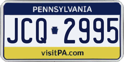 PA license plate JCQ2995