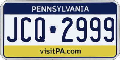 PA license plate JCQ2999