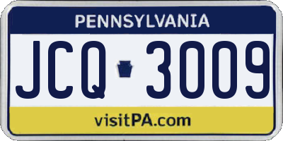 PA license plate JCQ3009