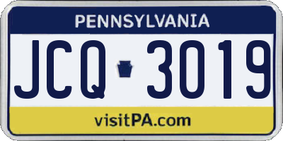 PA license plate JCQ3019