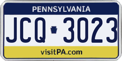 PA license plate JCQ3023