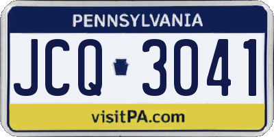 PA license plate JCQ3041
