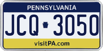 PA license plate JCQ3050