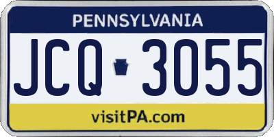 PA license plate JCQ3055