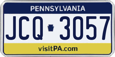 PA license plate JCQ3057
