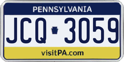 PA license plate JCQ3059