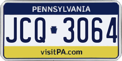 PA license plate JCQ3064