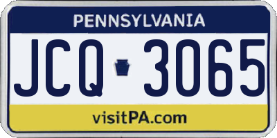PA license plate JCQ3065