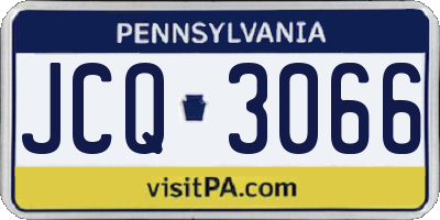 PA license plate JCQ3066