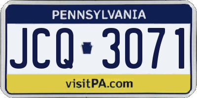 PA license plate JCQ3071