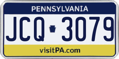 PA license plate JCQ3079