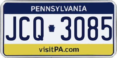 PA license plate JCQ3085