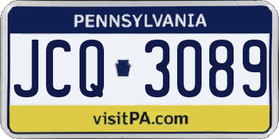 PA license plate JCQ3089