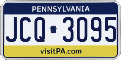 PA license plate JCQ3095