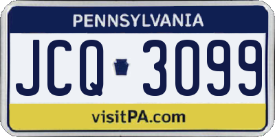 PA license plate JCQ3099