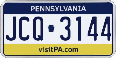 PA license plate JCQ3144