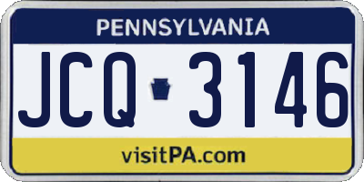 PA license plate JCQ3146