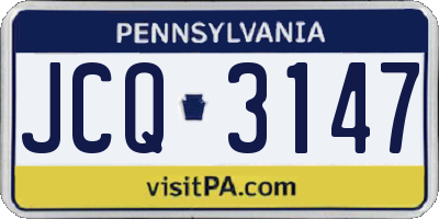 PA license plate JCQ3147