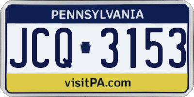 PA license plate JCQ3153