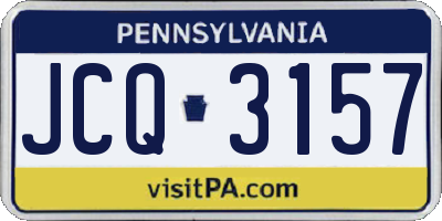 PA license plate JCQ3157