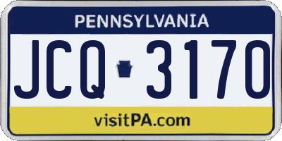 PA license plate JCQ3170