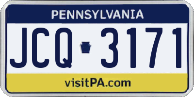 PA license plate JCQ3171
