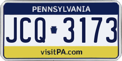 PA license plate JCQ3173