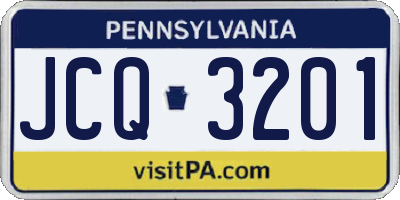 PA license plate JCQ3201