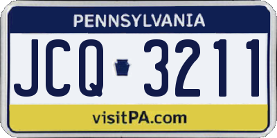 PA license plate JCQ3211