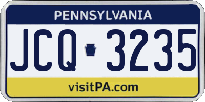 PA license plate JCQ3235