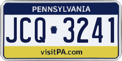 PA license plate JCQ3241