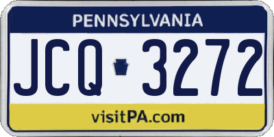 PA license plate JCQ3272