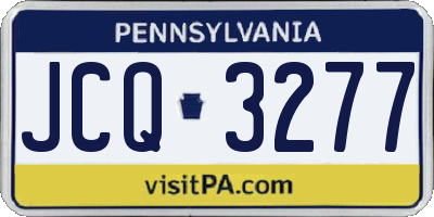 PA license plate JCQ3277