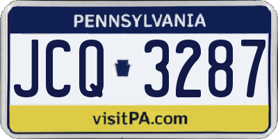 PA license plate JCQ3287