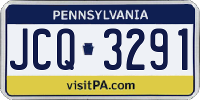 PA license plate JCQ3291