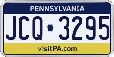 PA license plate JCQ3295